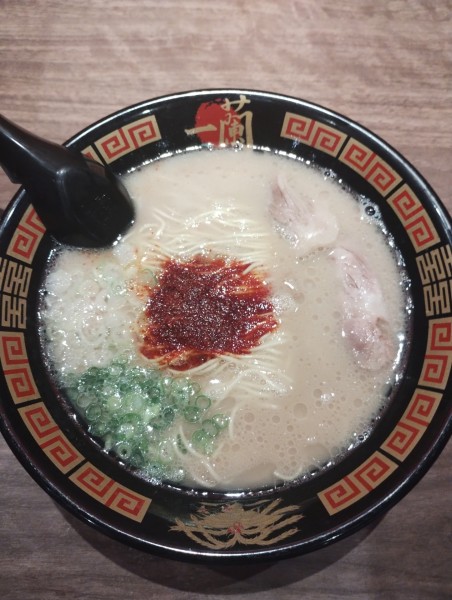 「天然とんこつラーメン(W葱)(替玉付)(5倍)」@一蘭 前橋インター店の写真