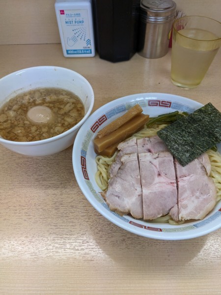 「味玉つけ麺（太麺・背脂）」@煮干鰮らーめん 圓の写真