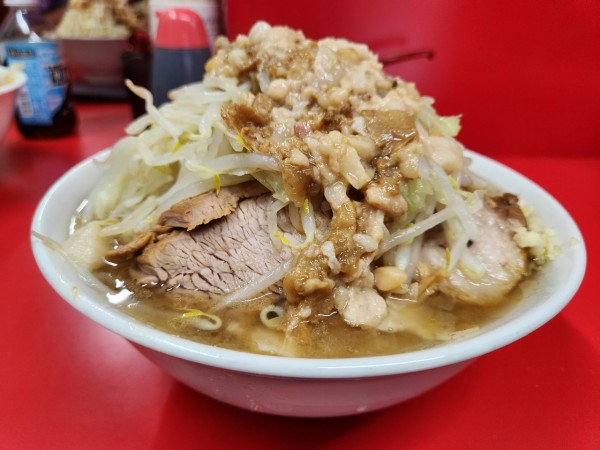 「小ラーメン　ニンニク少しアブラ」@ラーメン二郎 一橋学園店の写真