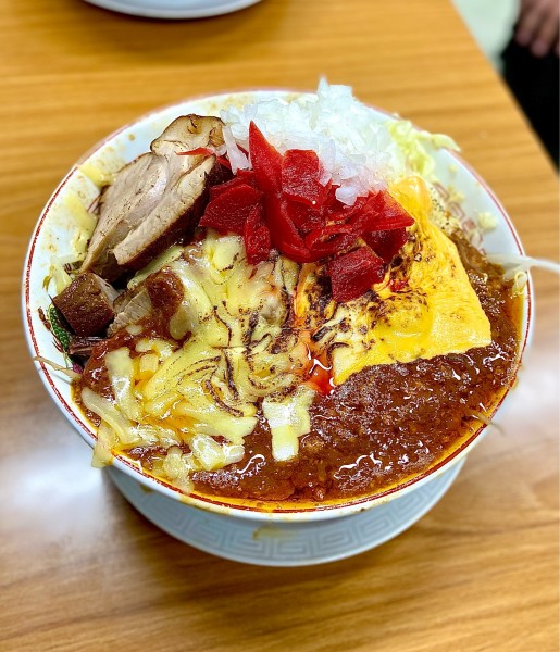 「【限定】国産豚ひき肉のトマトチーズカレー麺」@らーめん漢道の写真