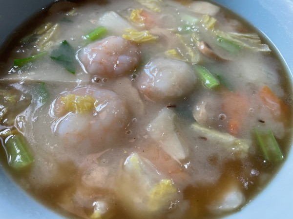 「エビ塩あんかけらーめん800円」@桂花酒楼の写真