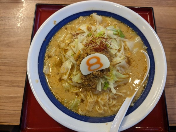 「野菜担々麺大盛（1,221円）」@8番らーめん 城北南店の写真