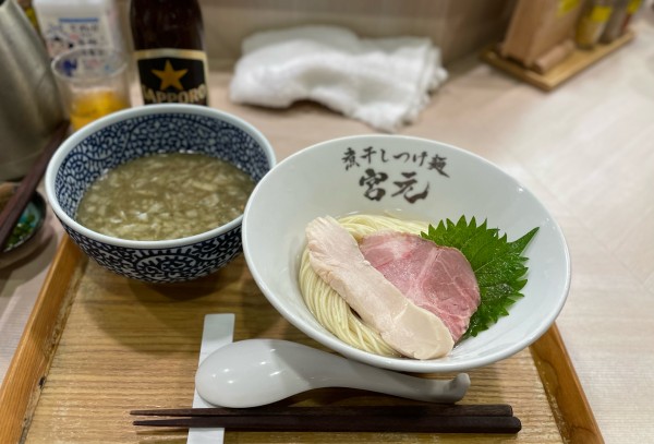「【限定】冷やし煮干しの淡麗つけ麺（醤油）¥1050」@煮干しつけ麺 宮元の写真
