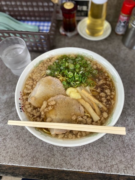 「中華そば大盛脂マシマシニンニクトッピング」@つたふじ 福山支店の写真