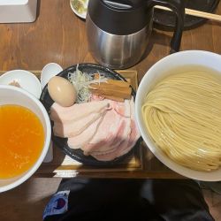 つけ麺400g塩(かき油)＋特製トッピング+わさび+藻塩