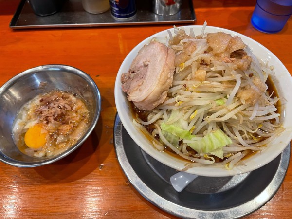 「大ラーメン+気まぐれ」@麺屋穴場の写真