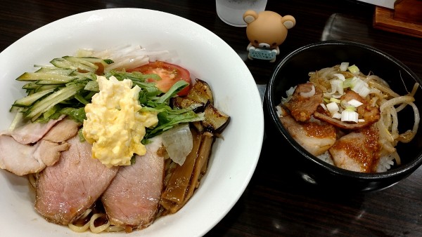 「冷やし中華+ミニ焼豚丼」@横道の写真