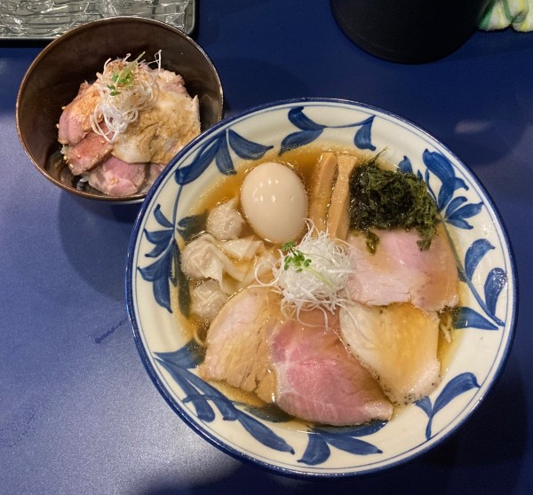 「磯野醤油支那そば 1400円＋肉御飯450円」@世田谷磯野の写真