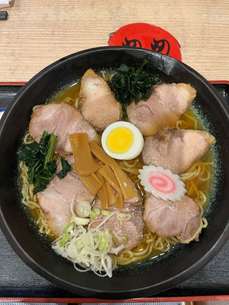 「チャーシューメン大盛」@さか本そば店の写真