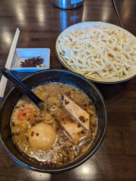 「こがしねぎつけ麺990円（税込）」@東池袋大勝軒 昭島店の写真
