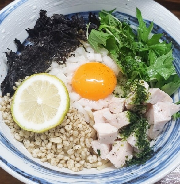 「【三代目限定】冷製煮干しまぜそば ９００円」@三代目 むじゃきの写真