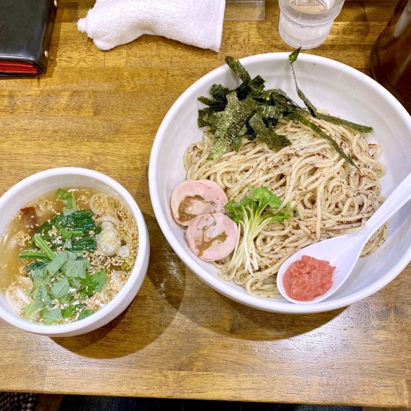 「しそ昆布和え梅生姜つけ麺。300g。¥1200。」@生姜醤油専門 我武者羅 幡ヶ谷本店の写真