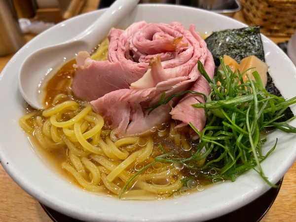 「麺助鶏と比内地鶏冷やし」@中華そば ココカラサキゑの写真