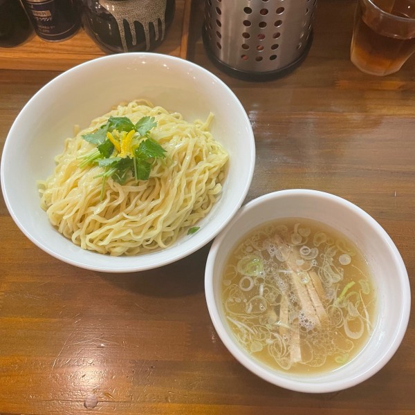 「塩つけ麺(300g)+ミニチャーシュー丼」@麺処 はいからの写真