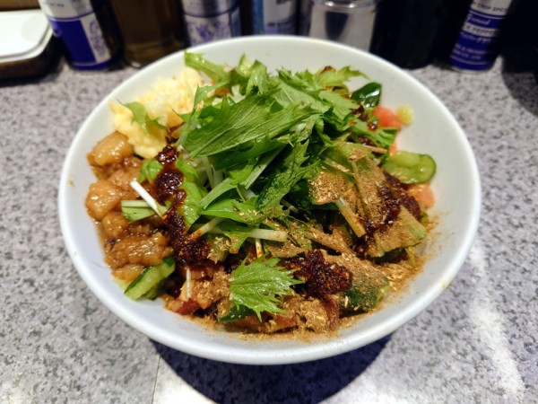 「限定 宮し担々 ミニ+おい飯」@ラーメン宮郎の写真