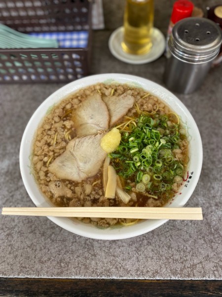 「中華そば脂マシマシニンニクトッピング」@つたふじ 福山支店の写真