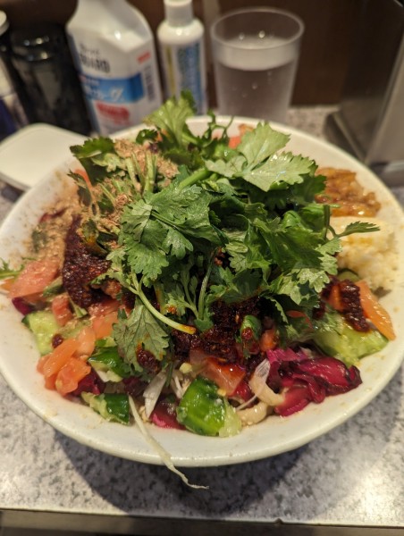 「【限定】宮し坦々(中盛)+追い飯」@ラーメン宮郎の写真