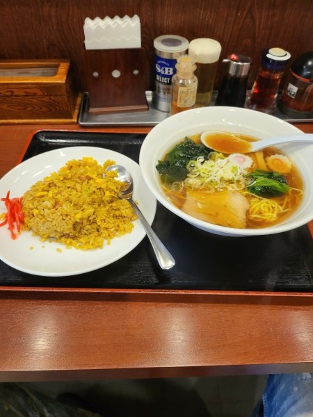 「カレー炒飯ラーメンセット」@れいれい亭の写真