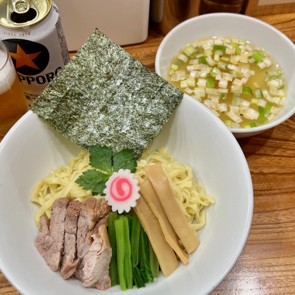 「【限定】旨塩つけ麺＋缶ビール」@神田らぁめん 悠の写真