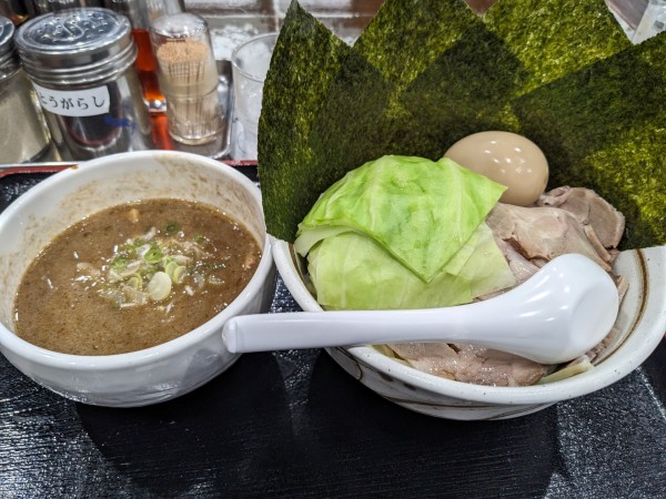 「つけめん全部のせ（中盛）」@煮干しらーめん青樹 立川店の写真