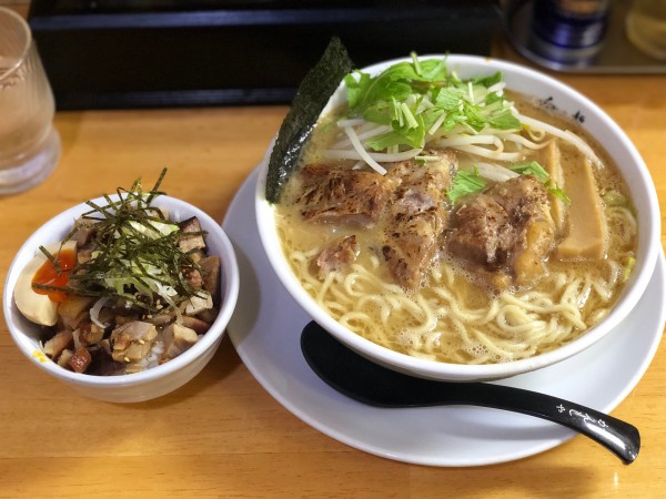 「軟骨えびそばセット1400」@麺屋 白神の写真