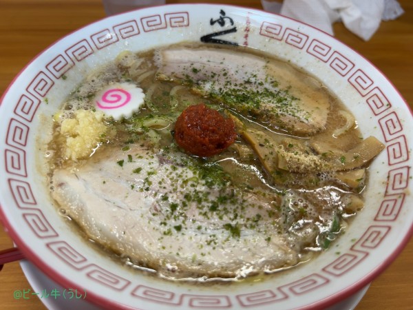 「からみそラーメン並２辛(500円)、コーンバターチャーシュー丼(」@からみそラーメン ふくろう 川口店の写真