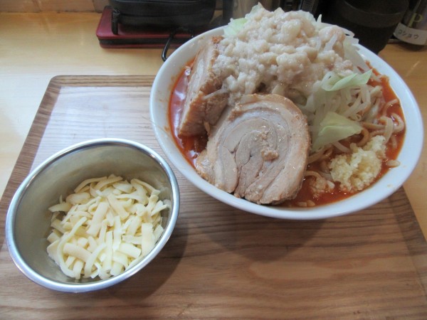 「限定イタリアン(1050円)+チーズ100円+豚増し150円」@らーめん おうかの写真