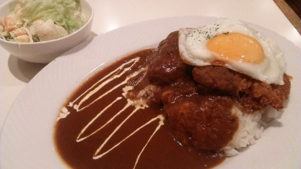 「ランチ チキンカツ&ハンバーグカレー 1200円」@キッチン カロリーの写真