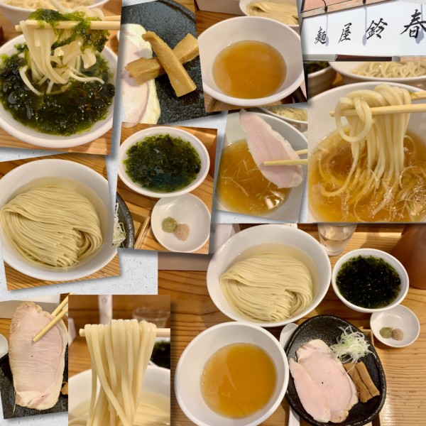 「つけ麺(塩)300gアサリ油＋あおさ昆布水＋藻塩＆山葵」@麺屋鈴春の写真