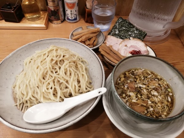 「つけそば　970円　　メンマ　　200円」@中華そば 笑歩の写真
