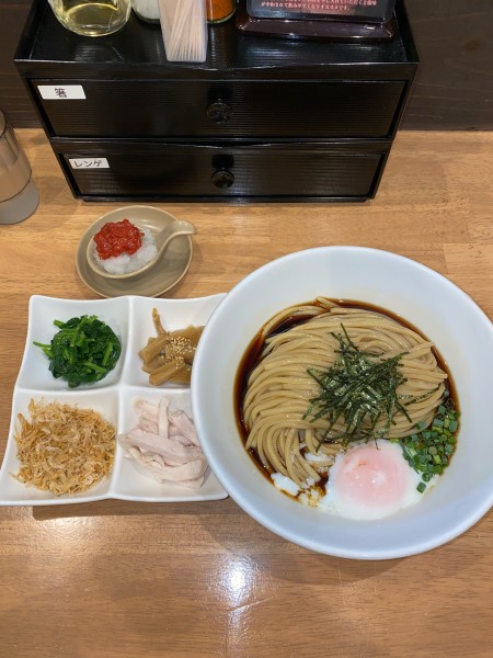 「がごめ昆布水の冷製まぜそば大盛¥1,100円(限定)」@麺処 湯咲の写真