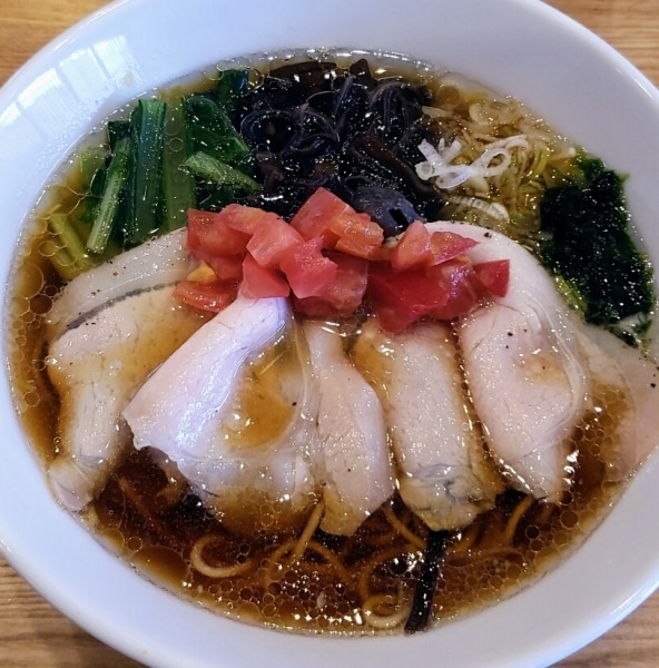 「鰹昆布そば(醤油)930円」@Noodles Labo 香蕎庵の写真