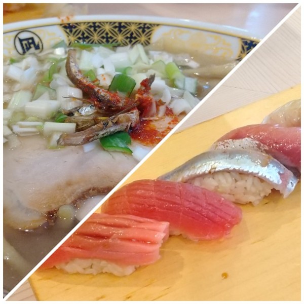 「#すごい煮干しらーめん #醤油 #赤酢握り5貫 #1700円」@鮨とラーメン うおがしや 鶴屋町店の写真