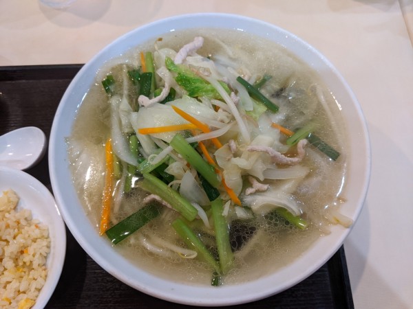 「野菜たっぷりタンメン＋ミニチャーハン：900円」@四川料理 川国志 神保町店の写真