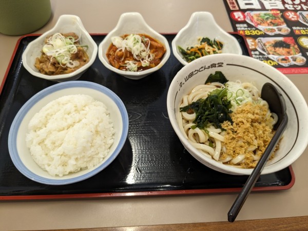 「パンチたべくらべ定食Bセット」@山田うどん食堂 高田店の写真