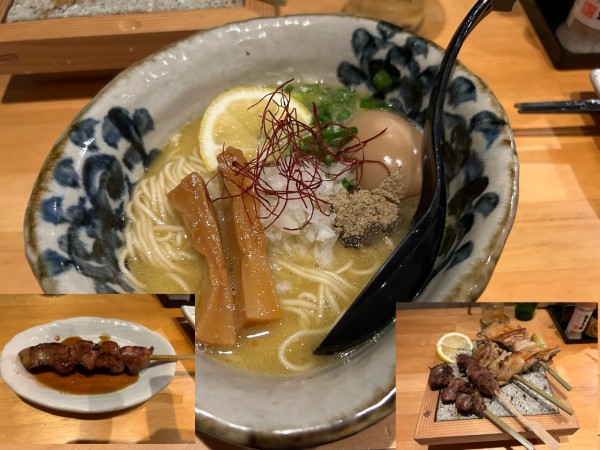 「鶏煮干し1080円」@麺創らいおんの写真