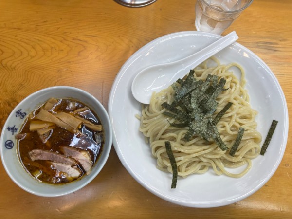 「チャーシューつけそば ¥1200 小ライス ¥150」@中華そば 喜富の写真