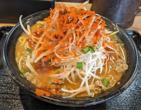 「辛味噌ラーメン(中辛)」@マルキン本舗 大間野店の写真