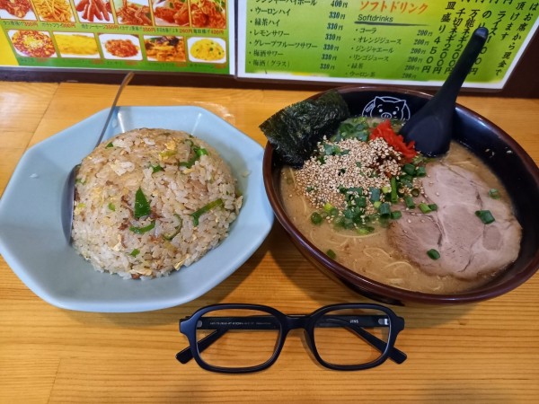 「チャーハンセット(博多ラーメン+チャーハン)」@博多ラーメン 長浜や 平和島店の写真