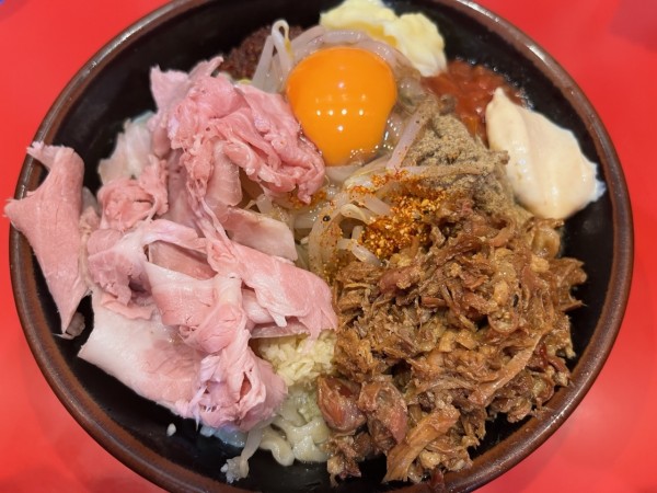 「冷やしまぜそば、ミニ、ほぐし豚」@麺屋 桐龍の写真