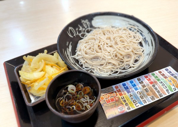 「もりそば(430円)+かき揚げ(クーポン)」@ゆで太郎 淡路町店の写真