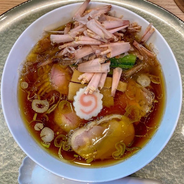 「極上かつお節の中華そば（もろみポーク1枚）¥1,250」@中華そば 深緑の写真