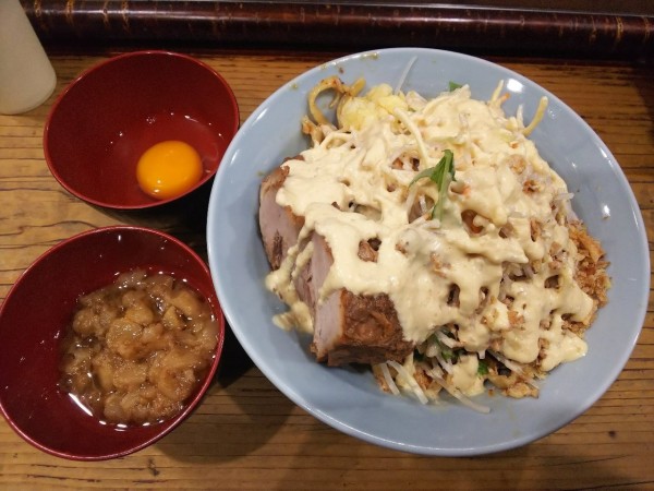 「冷やし中華小＋生卵　ニンニクガリマヨアブラ　1170円」@夢を語れ青森の写真