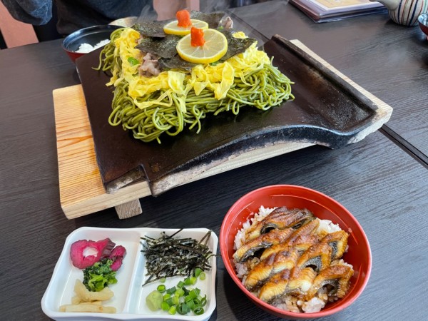 「瓦そばうな茶セット（2,530円）」@元祖瓦そば たかせ 本館の写真