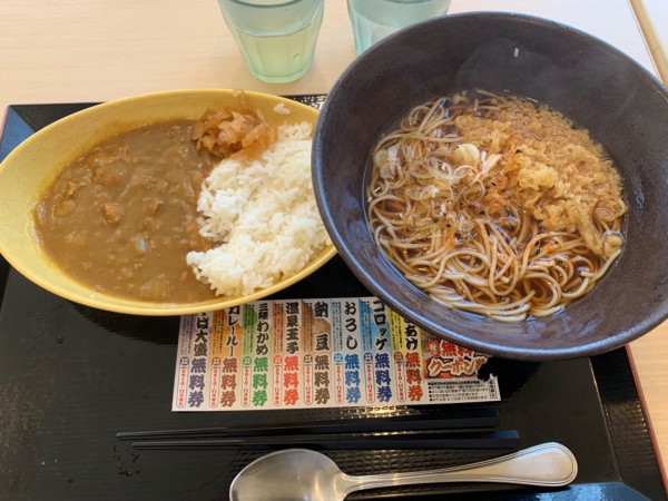 「ミニカレーセット 630円」@ゆで太郎 川越鴨田店の写真