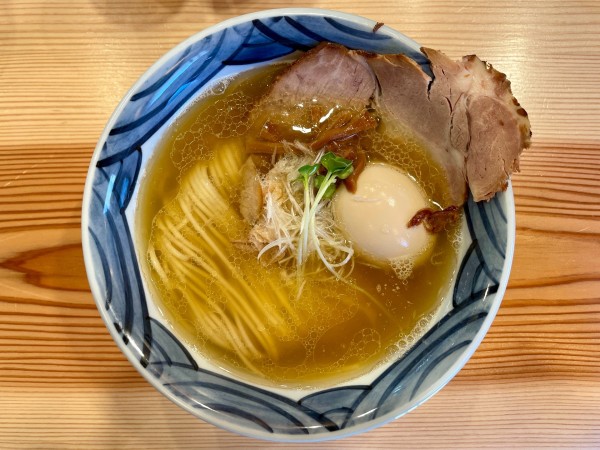 「サッポロラガービール赤星 → 塩そば ＋ 味玉」@塩そば時空の写真