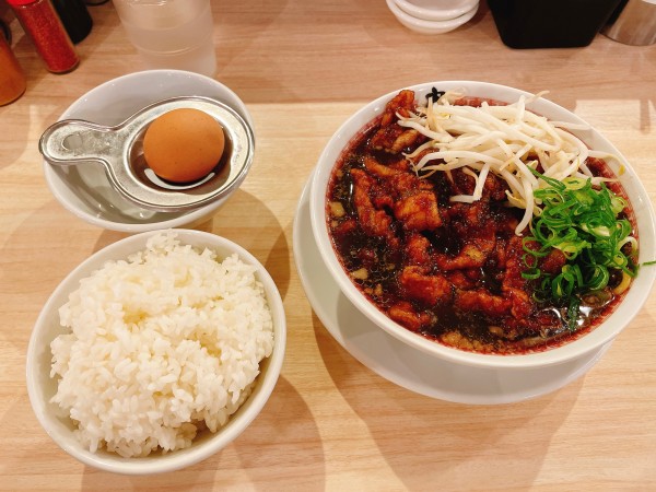 「肉汁麺レベル3+ご飯」@肉汁麺ススム 秋葉原本店の写真