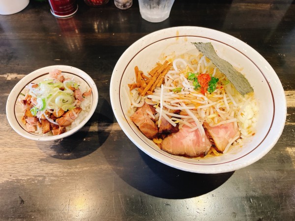 「ABRASSO+ミニ豚飯」@中華そば しながわの写真