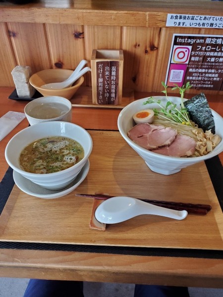 「特製海老塩トリュフつけ麺@1100」@麺屋 轍 豊川店の写真