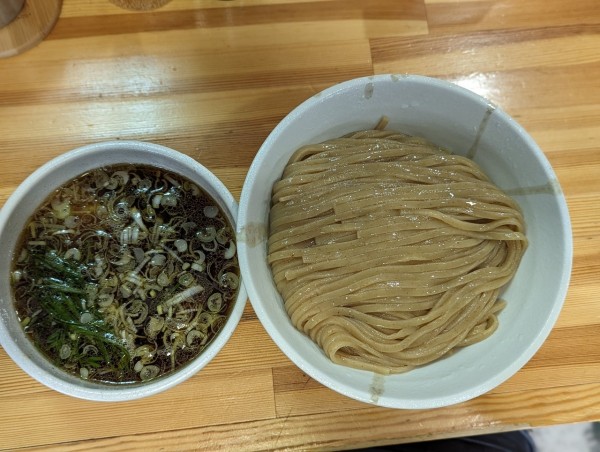 「あっさり醤油つけ麺」@麺屋電龍の写真